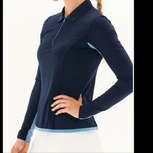Foray Golf Mesh Inset Polo Long Sleeve